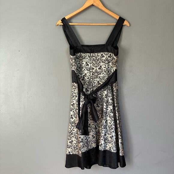 Y2K VTG Speechless empire waist dress Tie Back Bow Vamp Whimsigoth size 10 L - Picture 7 of 9